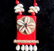 Red KaudiÂ CombineÂ NeckpieceÂ WithÂ EarringsÂ Set