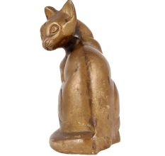 Brass Sitting Cat Statue