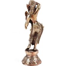 Brass Statue of Apsara Looking Into The mirror