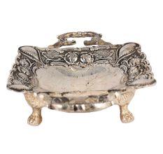 Square Brass Serving Tray With Handles And Old Nickel Finish