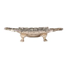 Square Brass Serving Tray With Handles And Old Nickel Finish
