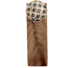 Black Golden Check Pattern Flat Ceramic Wooden Door Stopper
