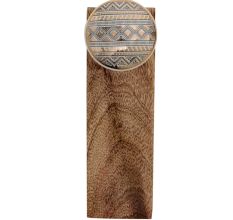 Golden Border Pattern Flat Ceramic Wooden Door Stopper