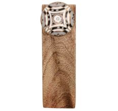 Golden Ceramic Floral Wooden Door Stopper