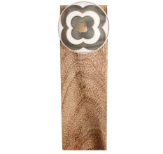 Golden Floral Ceramic Wooden Door Stopper
