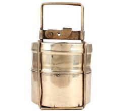 Brass Two Compartment Lunch Box