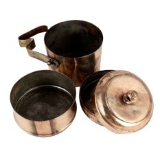 Two Tier Brass Tiffin Box With Locking System