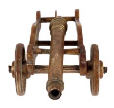 Brass Cannon Showpiece Historic Display