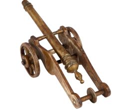 Brass Cannon Showpiece Historic Display