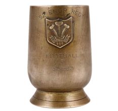 Old brass Football Trophy Cup