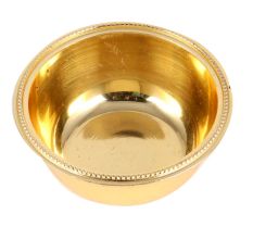 Golden Brass Bowl With Decorative Rim