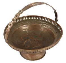Brass Pooja Flower Basket With Handle