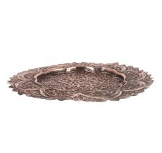 Copper Embossed Ashtray Floral Design