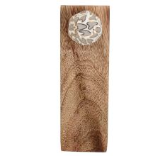 Grey Hexagon Small Ceramic Wooden Door Stopper