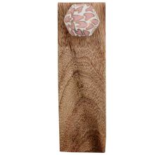 Pink Hexagon Small Ceramic Wooden Door Stopper