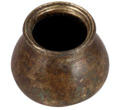 Brass Holy Water Pot In Black Finish