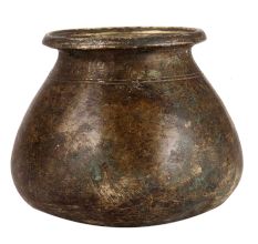 Brass Holy Water Pot In Black Finish