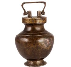Brass Kamandal Pot In Antique Finish