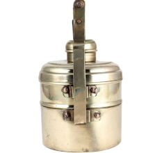 Brass Lunch Box With TwoÂ Compartment