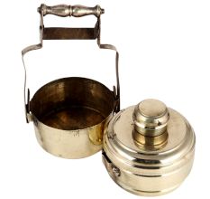 Brass Lunch Box With TwoÂ Compartment