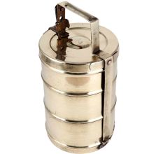 Three-Tier Brass Tiffin Carrier