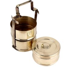 Three-Tier Brass Tiffin Carrier