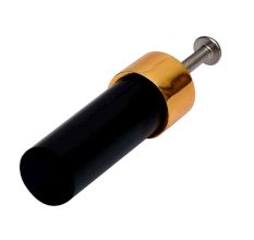 Black Golden Cylinder Glass Cabinet knobs
