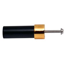 Black Golden Cylinder Glass Cabinet knobs