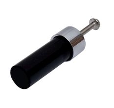 Black Silver Cylinder Glass Cabinet knobs