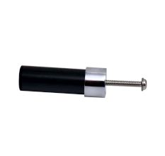 Black Silver Cylinder Glass Cabinet knobs