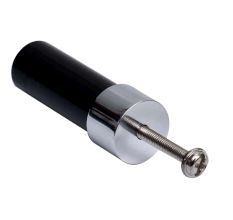 Black Silver Cylinder Glass Cabinet knobs