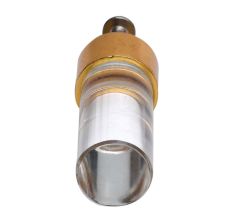Clear Golden Cylinder Glass Cabinet knobs