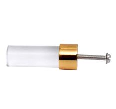 Clear Golden Cylinder Glass Cabinet knobs