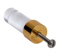 Clear Golden Cylinder Glass Cabinet knobs