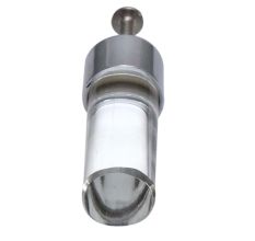 Clear Silver Cylinder Glass Cabinet knobs