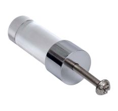 Clear Silver Cylinder Glass Cabinet knobs