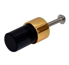 Black Golden Tiny Cylinder Glass Cabinet knobs