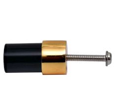 Black Golden Tiny Cylinder Glass Cabinet knobs