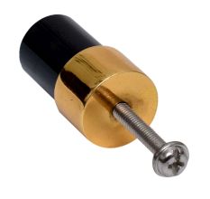 Black Golden Tiny Cylinder Glass Cabinet knobs