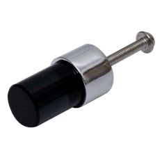 Black Silver Tiny Cylinder Glass Cabinet knobs