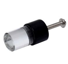 Clear Black Tiny Cylinder Glass Cabinet knobs
