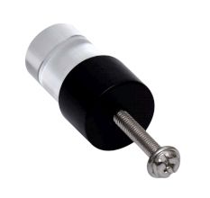 Clear Black Tiny Cylinder Glass Cabinet knobs