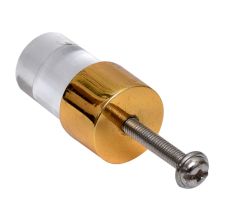 Clear Silver Tiny Cylinder Glass Cabinet knobs