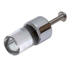 Clear Silver Tiny Cylinder Glass Cabinet knobs