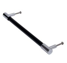 Black Silver Large Cylinder Glass Door Handles