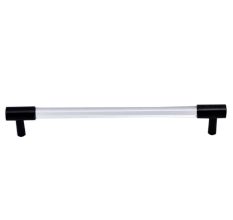 Clear Black Large Cylinder Glass Door Handles