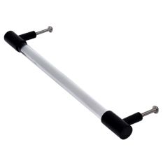 Clear Black Large Cylinder Glass Door Handles