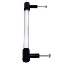 Clear Black Large Cylinder Glass Door Handles