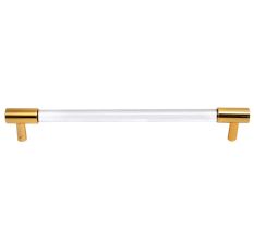 Clear Golden Large Cylinder Glass Door Handles