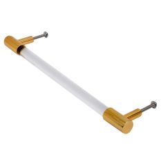 Clear Golden Large Cylinder Glass Door Handles